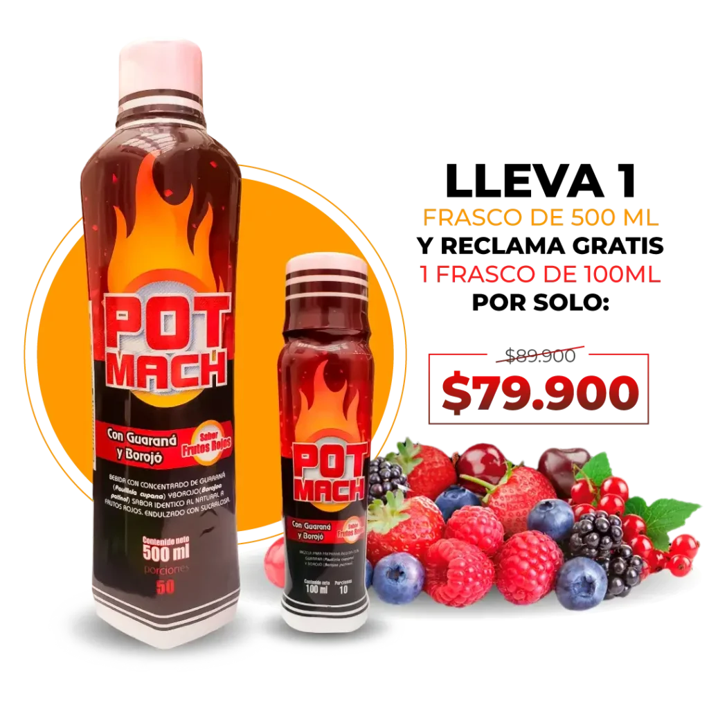Promoción de Pot Mach Energizante, Pre-entreno y Estimulante / Concentrado de Borojó y Guaraná / Domicilio Gratis / POT MACH / potmach.com